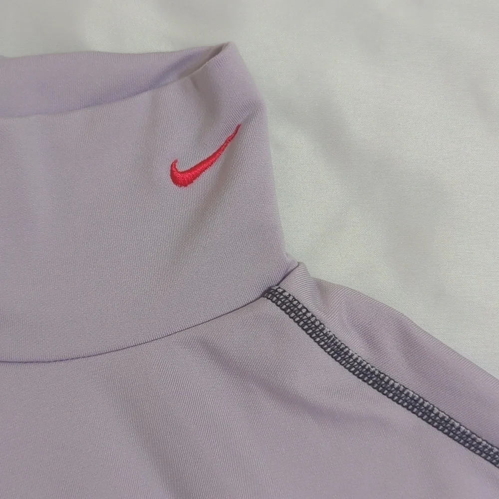 Nike Pro Dri-Fit Mock-Neck Long-Sleeve Top, Color Purple Size L (Kids)
